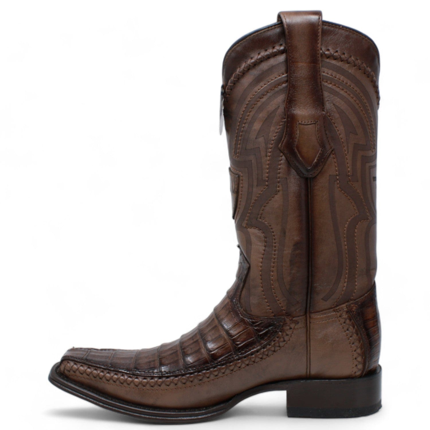 Caiman Belly & Deer Square Toe Boot 277LF8216