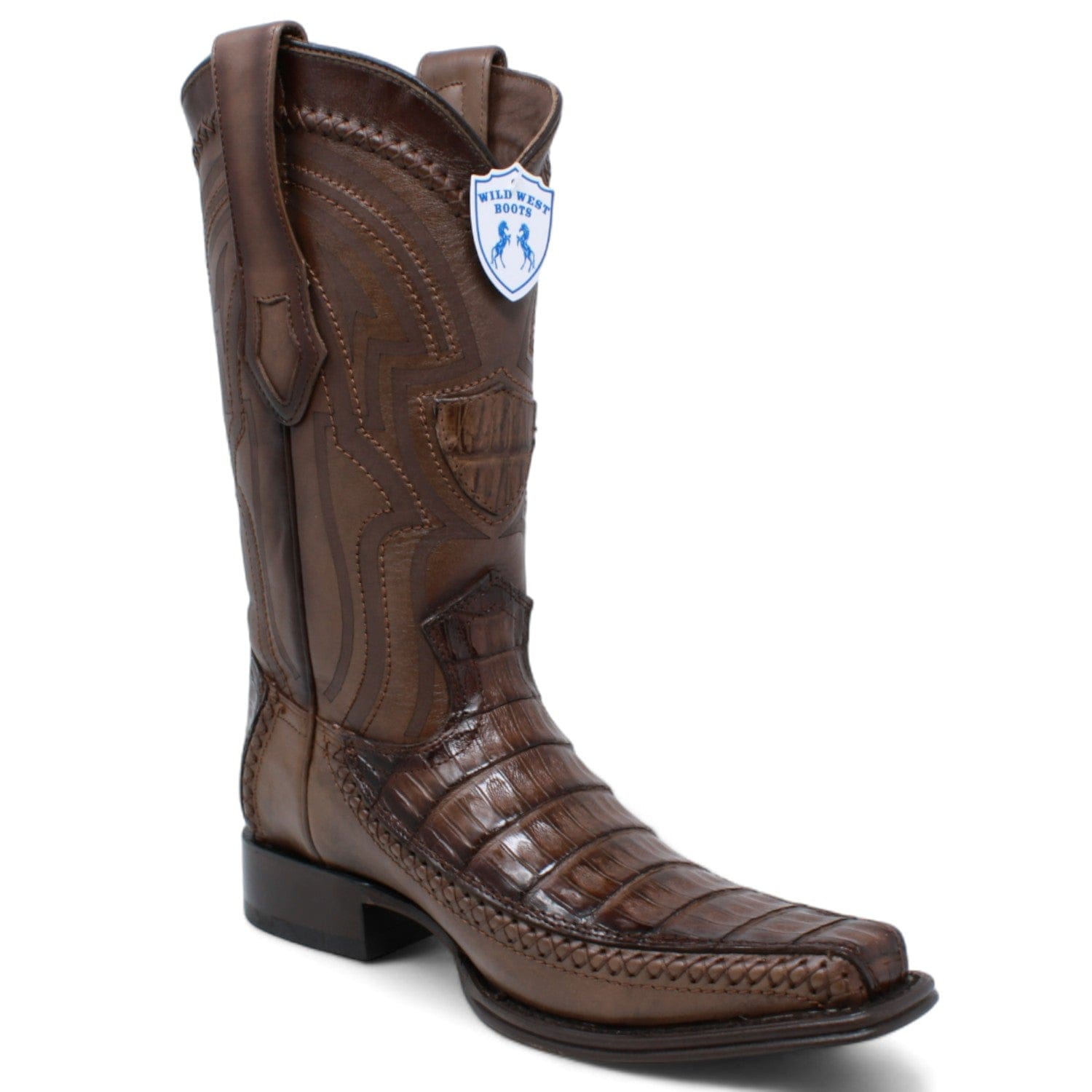 Caiman Belly & Deer Square Toe Boot 277LF8216