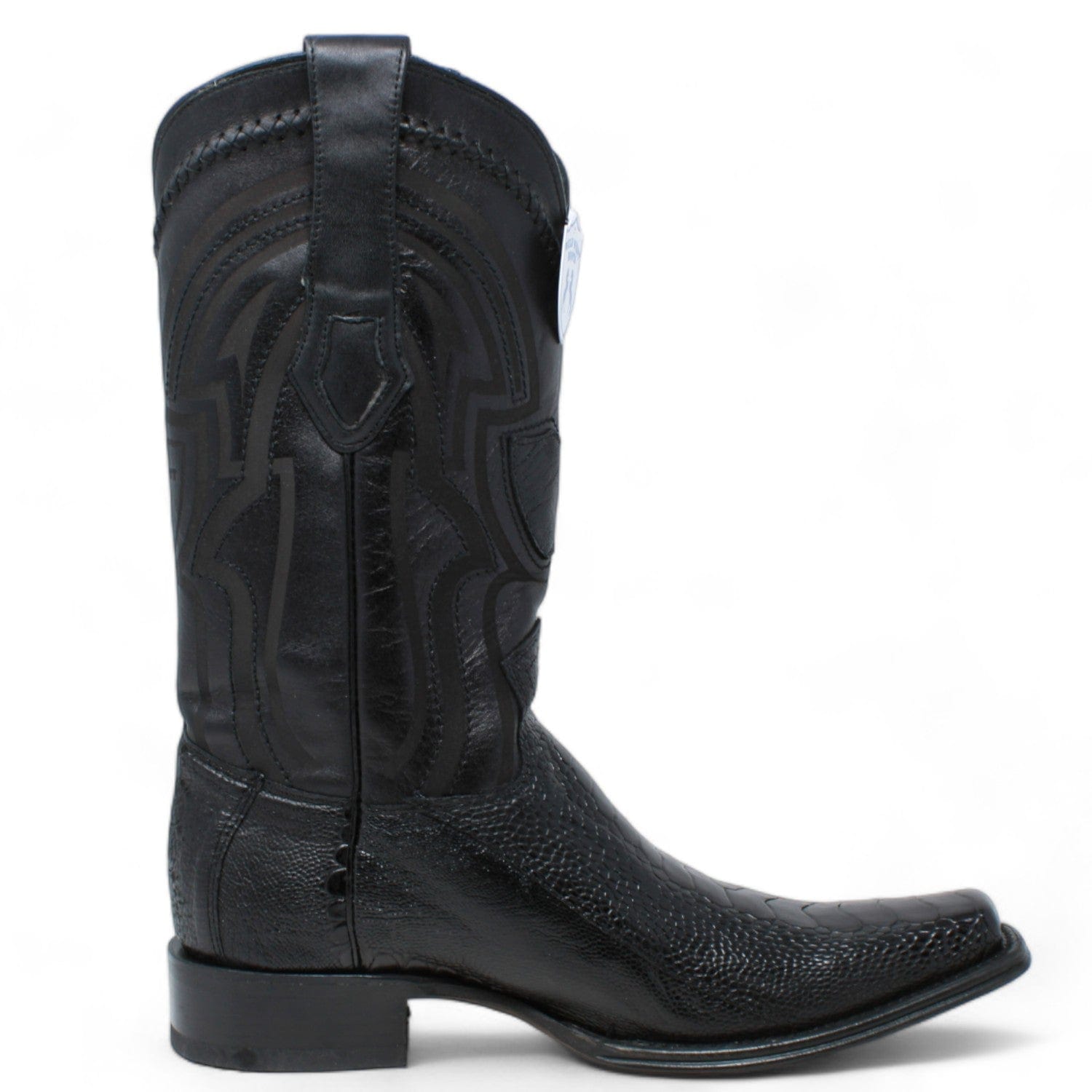 Wild West Ostrich Leg Square Toe Boots for Men
