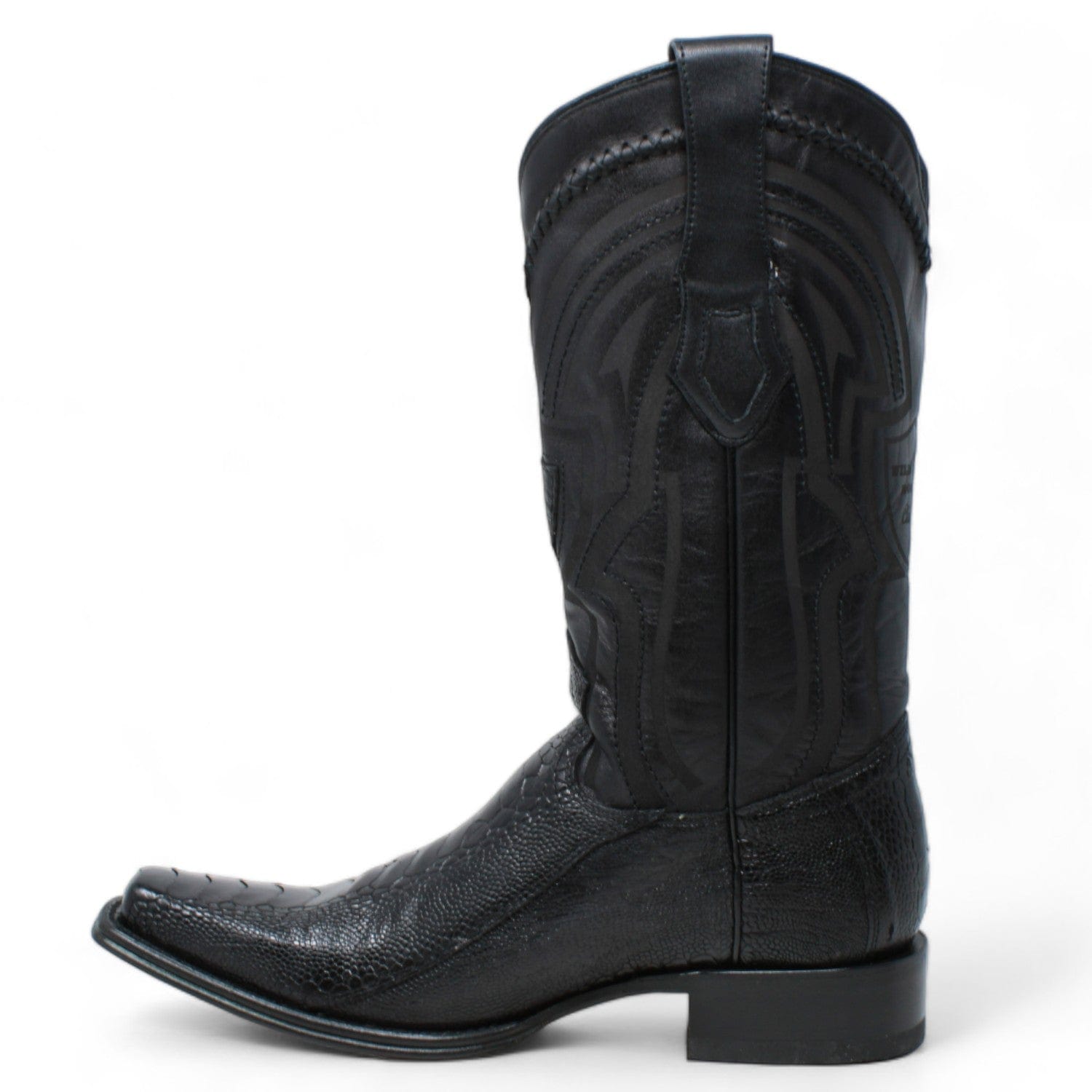 Wild West Ostrich Leg Square Toe Boots for Men