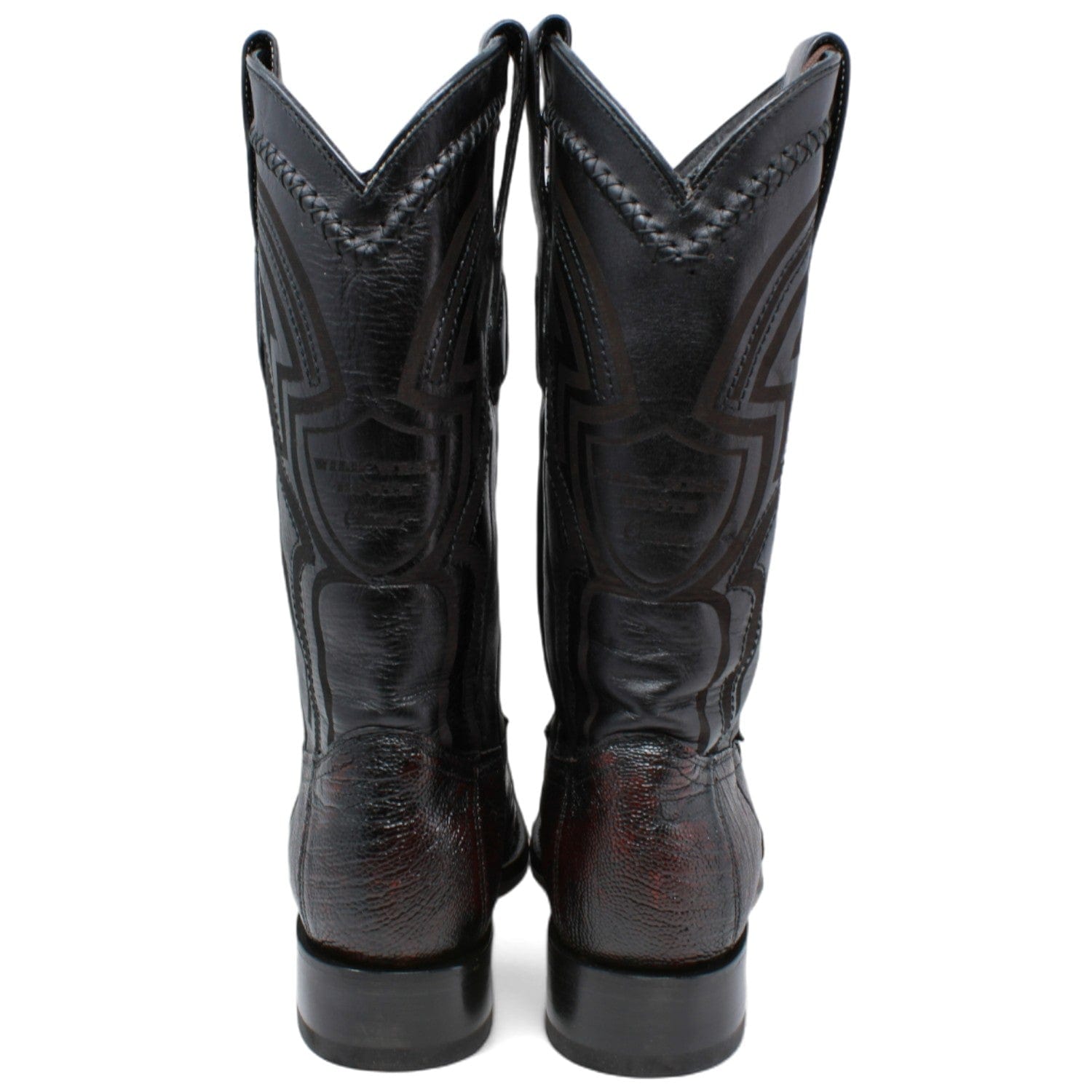Wild West Ostrich Leg Square Toe Boots for Men