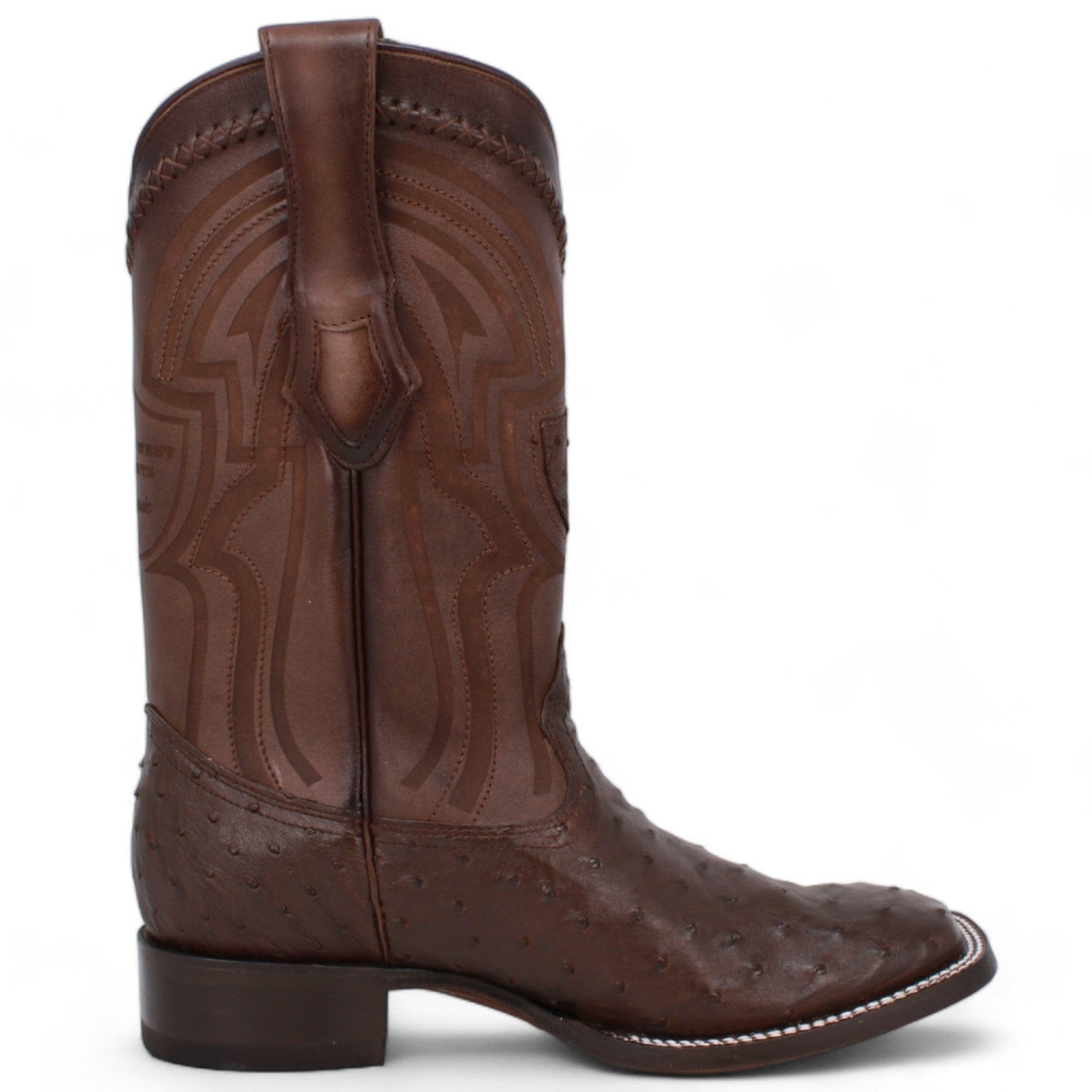 Wild West Ostrich Skin Ranch Toe Boots for Men
