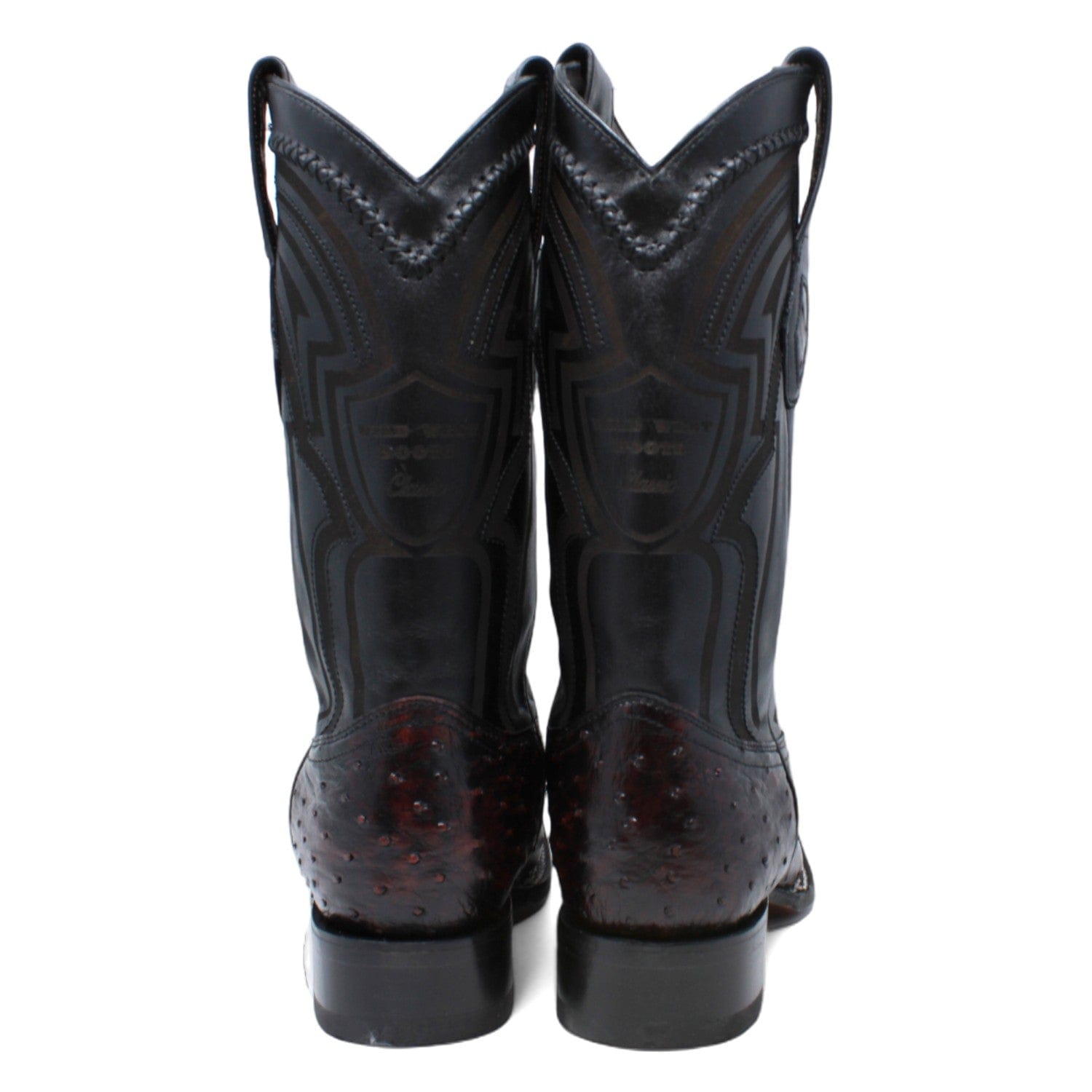 Wild West Ostrich Skin Ranch Toe Boots for Men