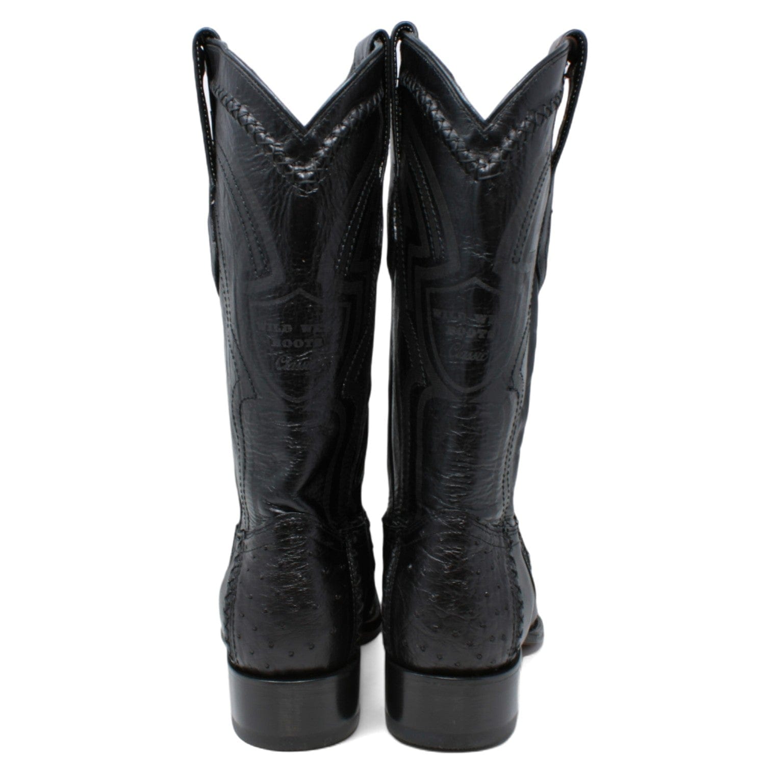 Wild West Ostrich & Deer Skin Square Toe Boots