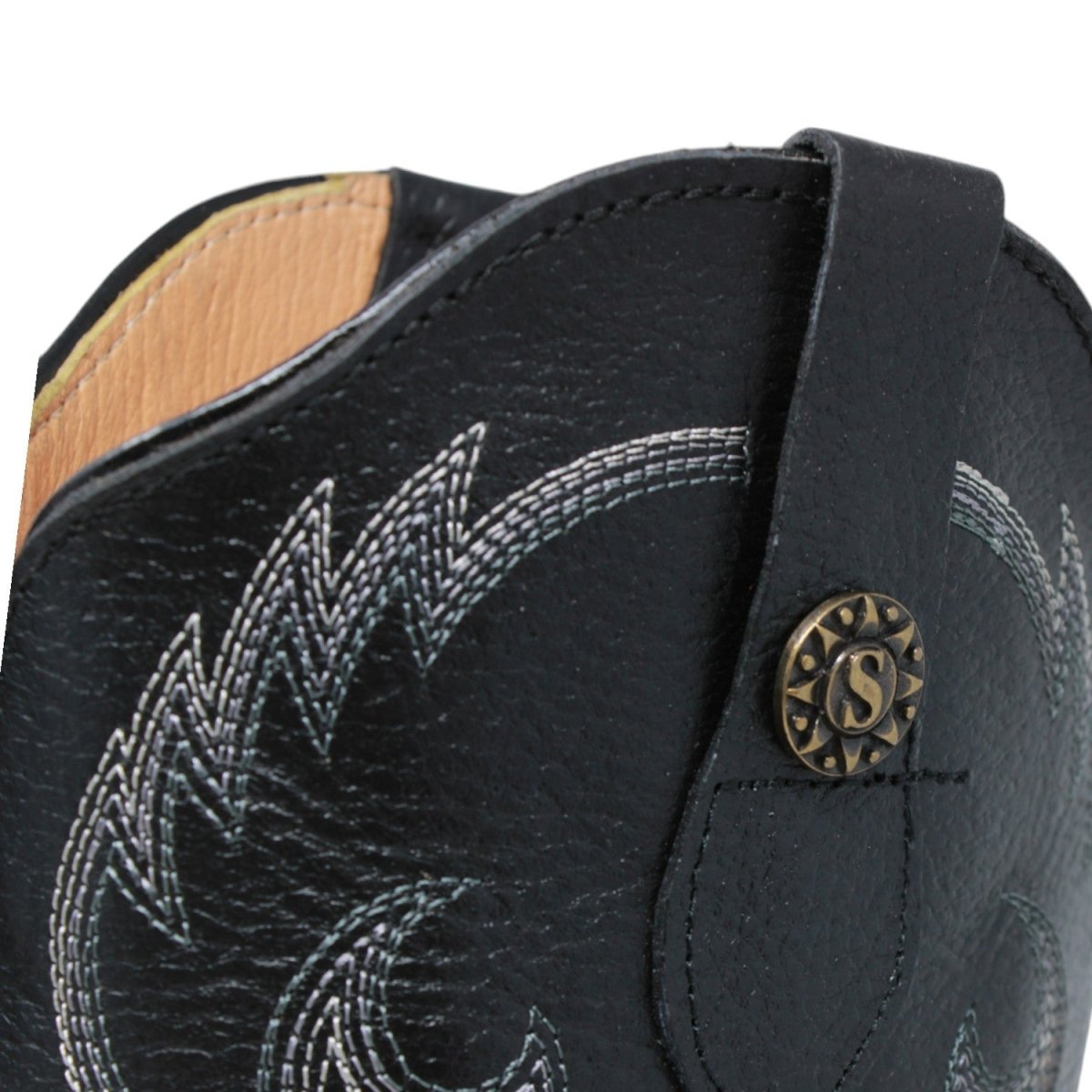 Women's Snip Toe Leather Boots Black