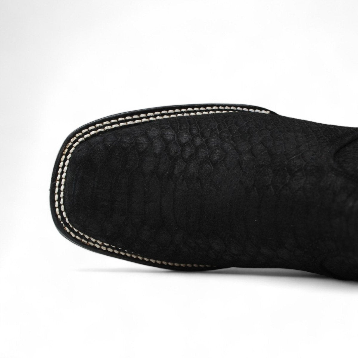 Women's Square Toe Python Print Ankle Boot