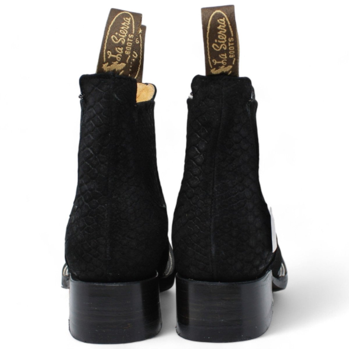 Women's Square Toe Python Print Ankle Boot