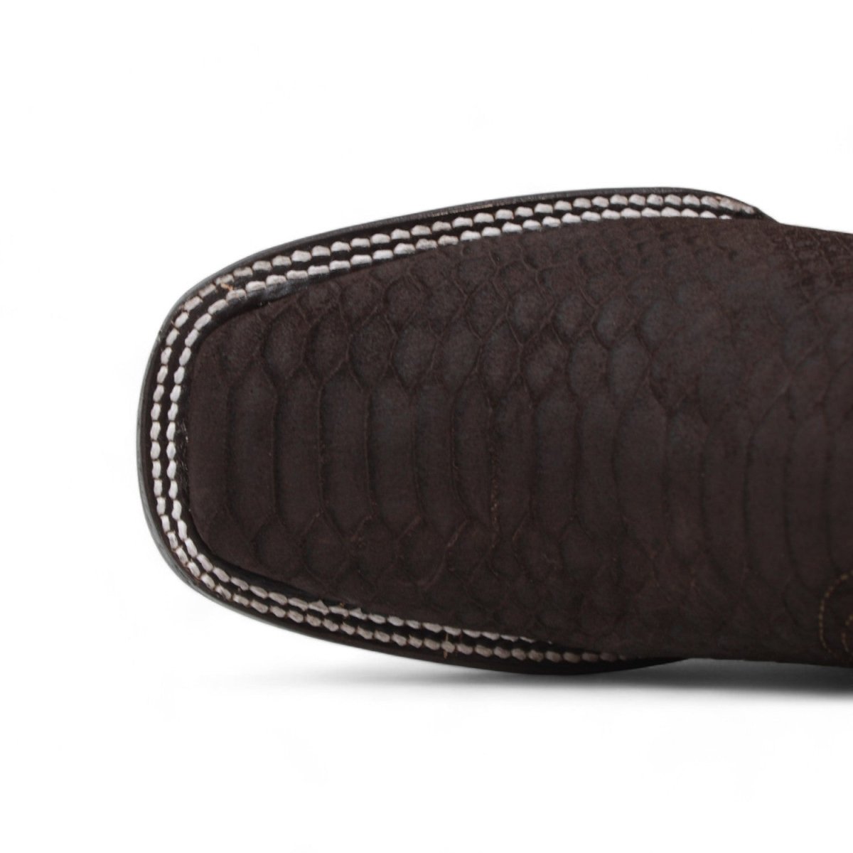 Women's Square Toe Python Print Ankle Boot