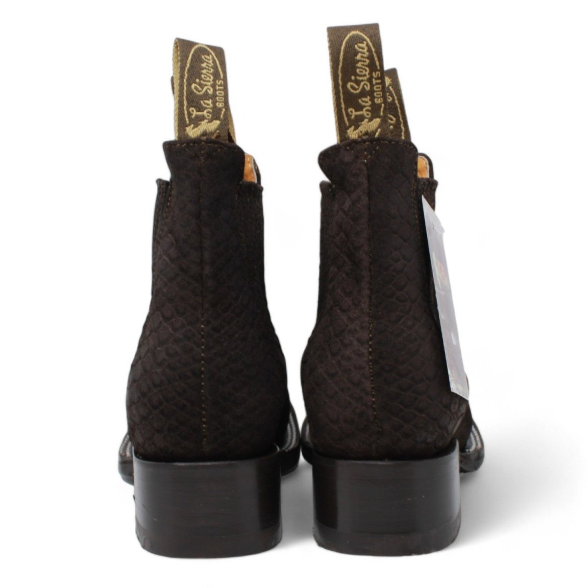 Women's Square Toe Python Print Ankle Boot