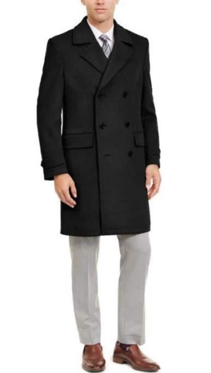 Wool and Cashmere Three Quarter Peacoat