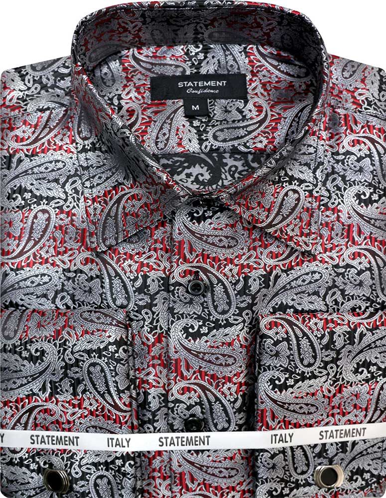 Men's Patterned Woven Dress Shirt by Statement