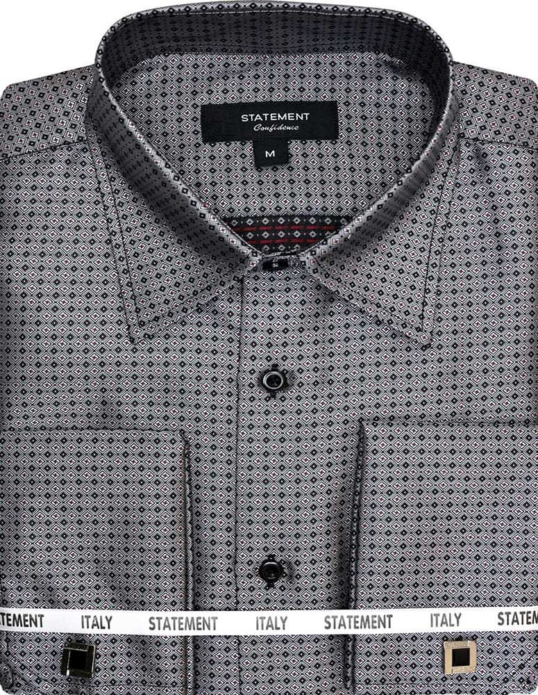 Men's Patterned Woven Dress Shirt by Statement