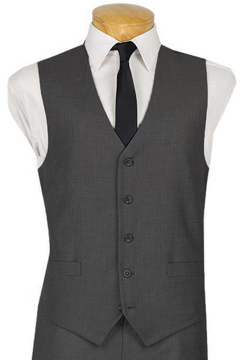 Men's Classic Charcoal 5 Button Vest