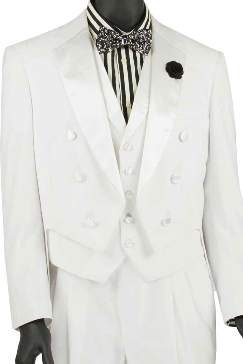 White Vested Tail Tuxedo for Men