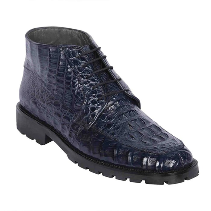Caiman Hornback Leather Ankle Boot for Men