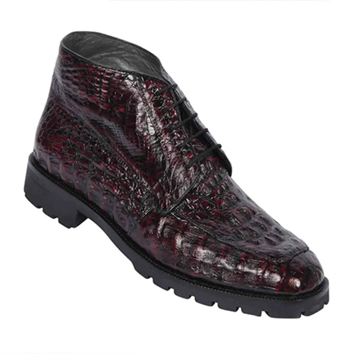Caiman Hornback Leather Ankle Boot for Men