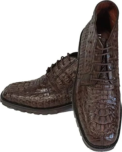Caiman Hornback Leather Ankle Boot for Men