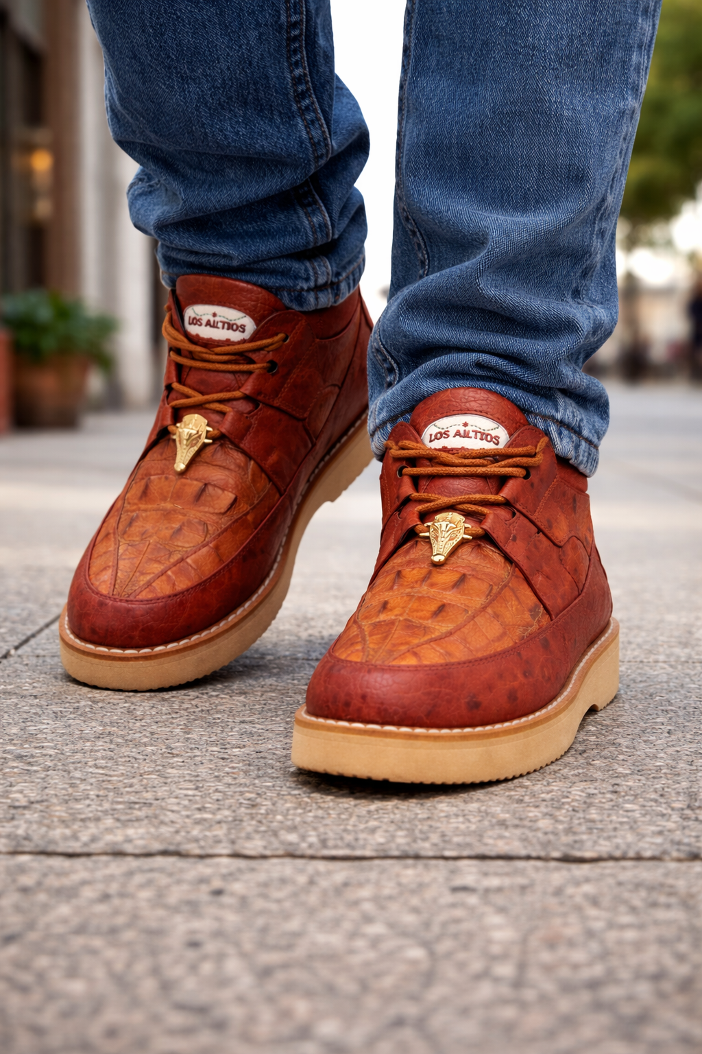 Zapato Caiman y Avestruz Panza LAB-ZA052803