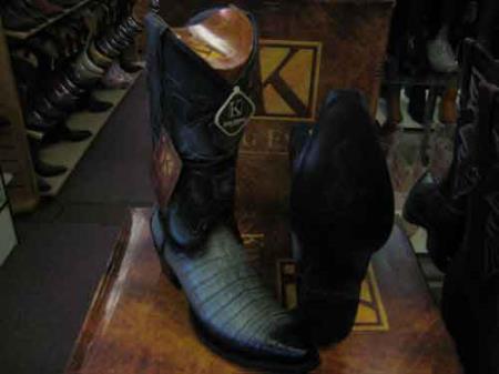 King Exotic Gray Snip Toe Genuine Crocodile Skin Western Cowboy Boot 