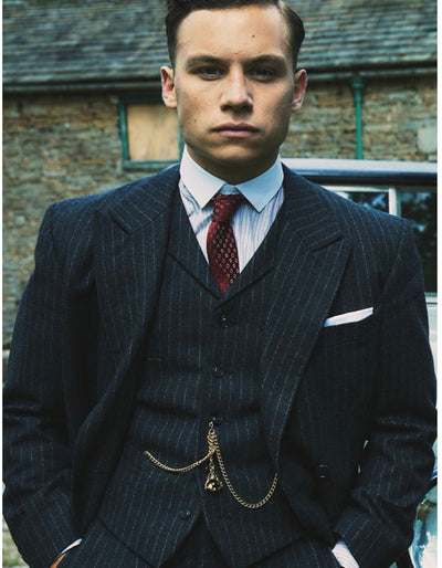 Michael Gray 1920s Pinstripe Gangster Suit
