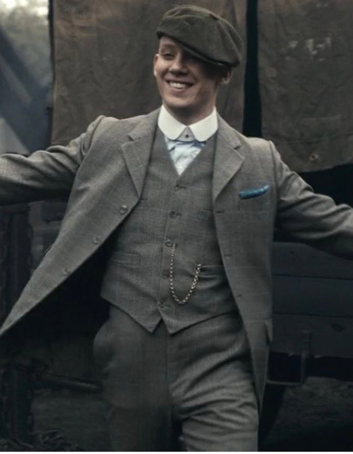 John Shelby Grey 3PC Gangster Suit Costume