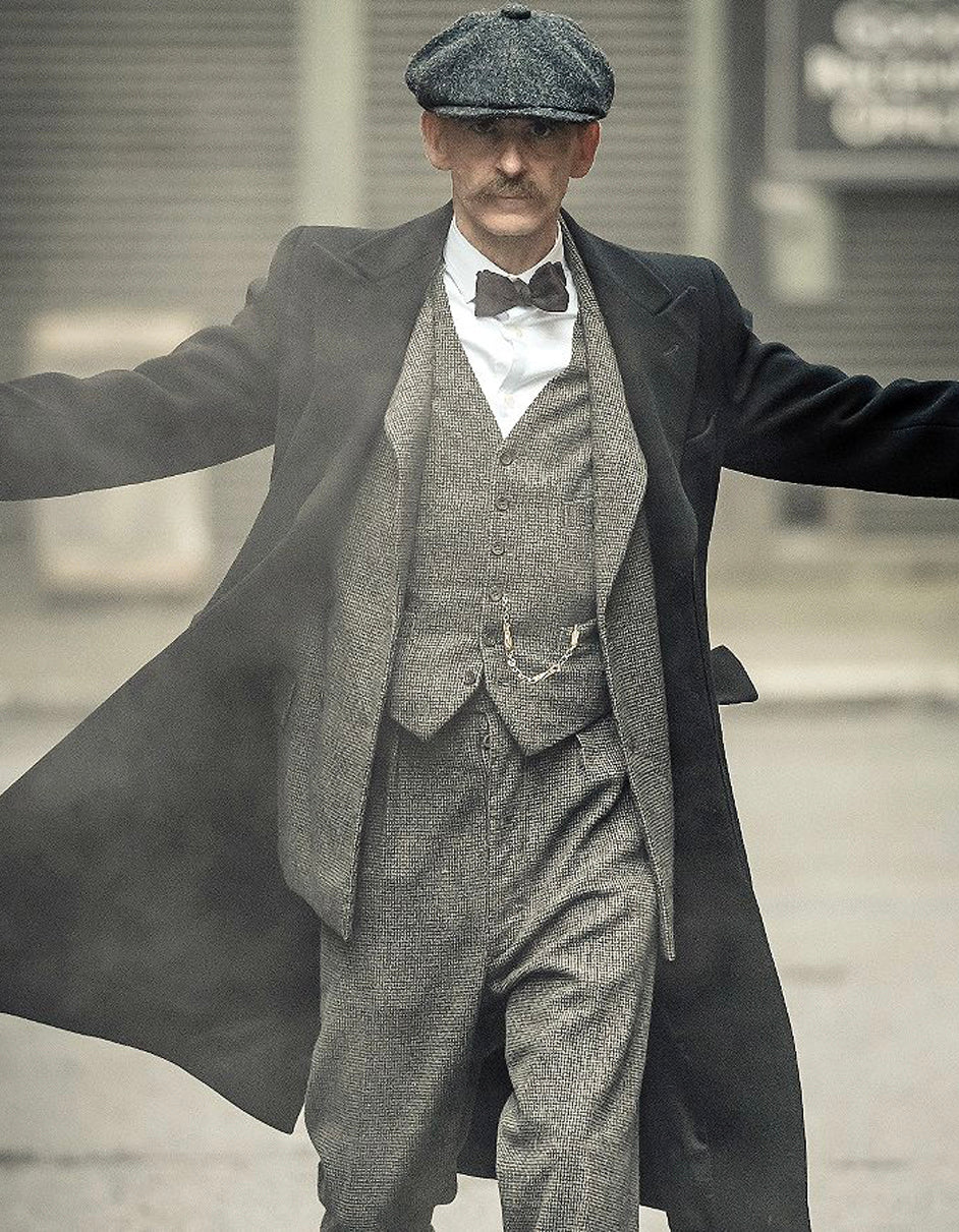 Arthur Shelby Inspired Grey Suit with Overcoat & Hat