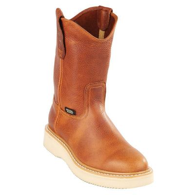 Original Michel Grisly Leather Pull On Work Boots