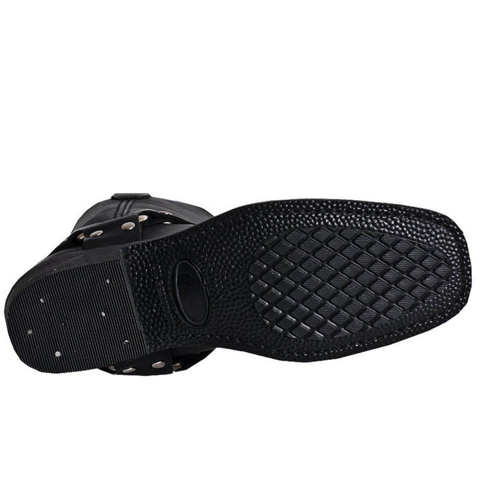 Dingo Black Womens Leather Motorcycle Boots