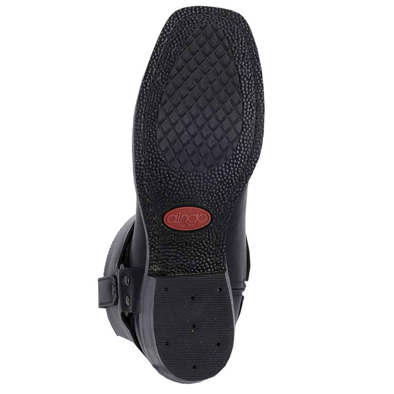 Dingo Black Harness Leather Boots for Men