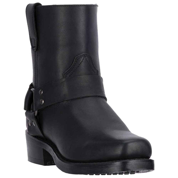 Dingo Black Harness Leather Boots for Men