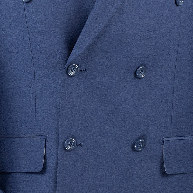 Double Breasted 2 Piece Suit in Blue