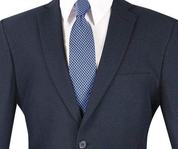 Navy Slim Fit Two Piece Suit - 2 Button