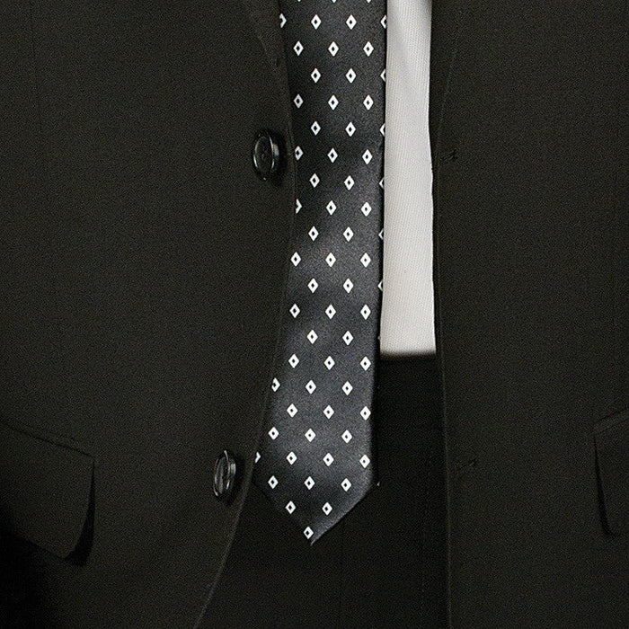 Sharp Black Slim Fit 2 Piece Suit for Men