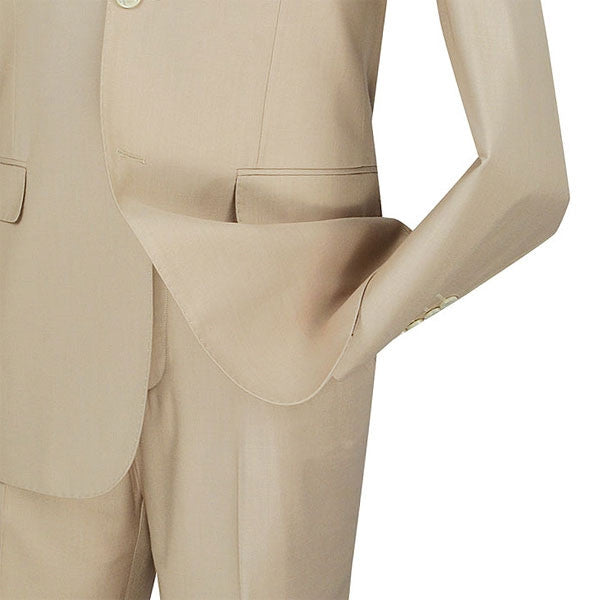 Slim Fit 2 Piece Suit in Light Beige