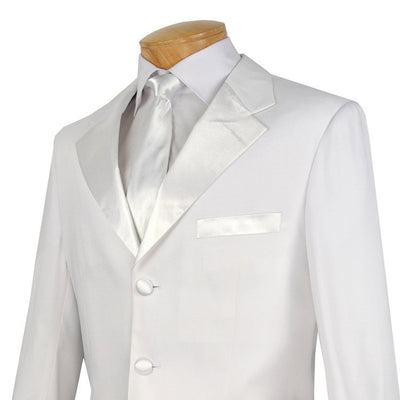 White Regular Fit Tuxedo 2-Piece by Vinci