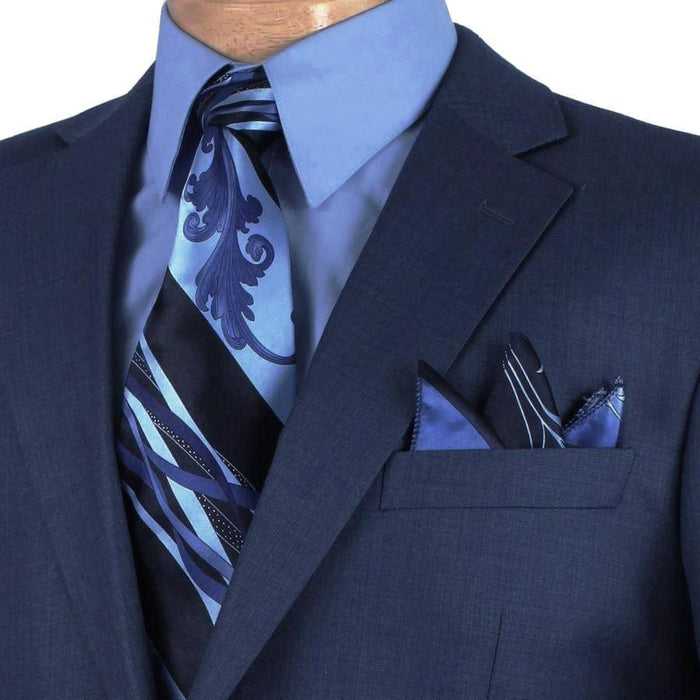 Monte Carlo Regular Fit 2 Piece Suit in Blue