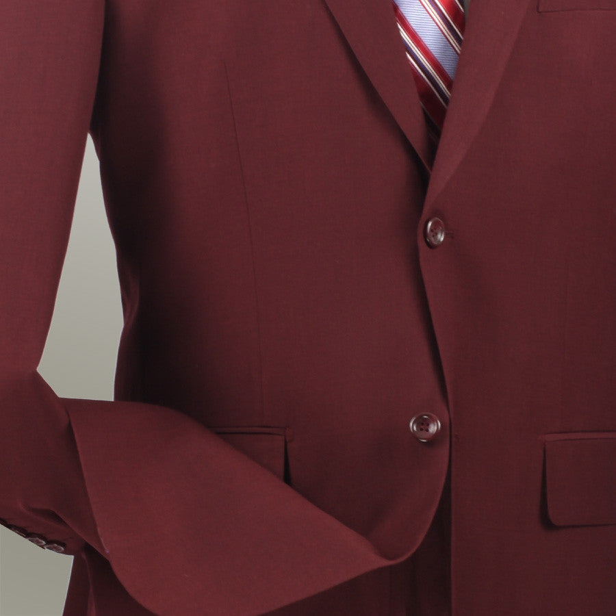 Monte Carlo Burgundy Textured Weave Suit