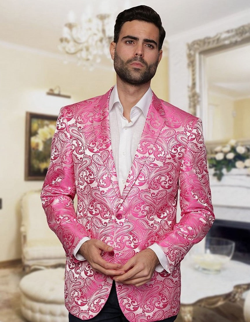 Fuchsia Paisley Party Blazer by Manzini