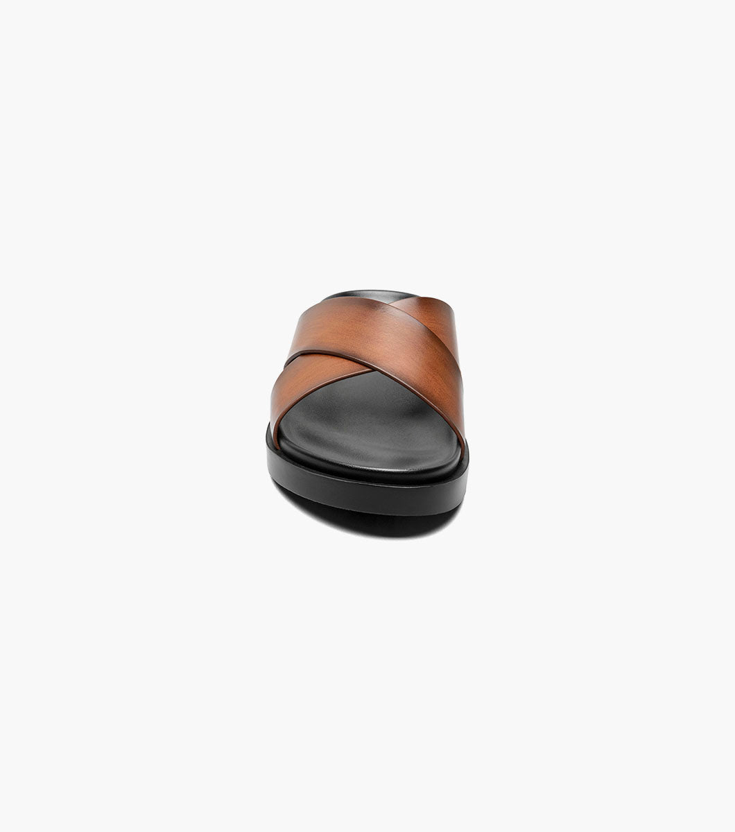Stacy Adams Montel Cross Strap Slide Sandal by Stacy Adams Shoes
