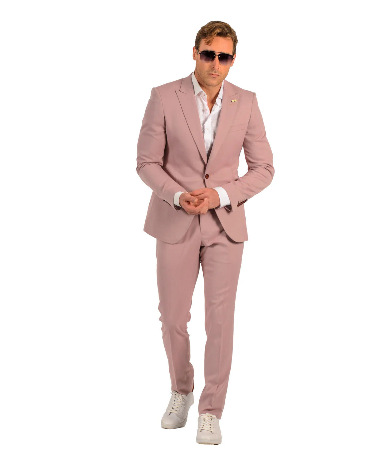 Blush Mauve Wedding Slim Suit for Men