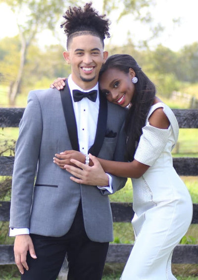 Men's Grey Shawl Lapel Tuxedo Jacket