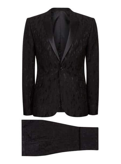 1 Button Black Ultra Skinny Fit Jacket