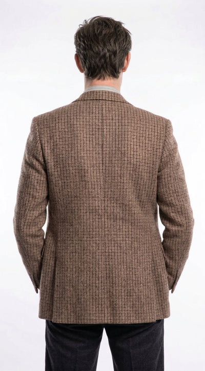 Men’s Brown Tweed Blazer Matt Smith Inspired Jacket – Classic Vintage Style Casual Formal Blazer, Smart Office Party Wear