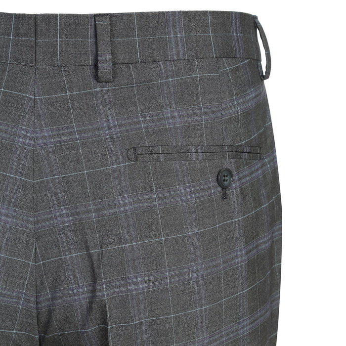 Men's Classic Fit Checked Suit by Renoir