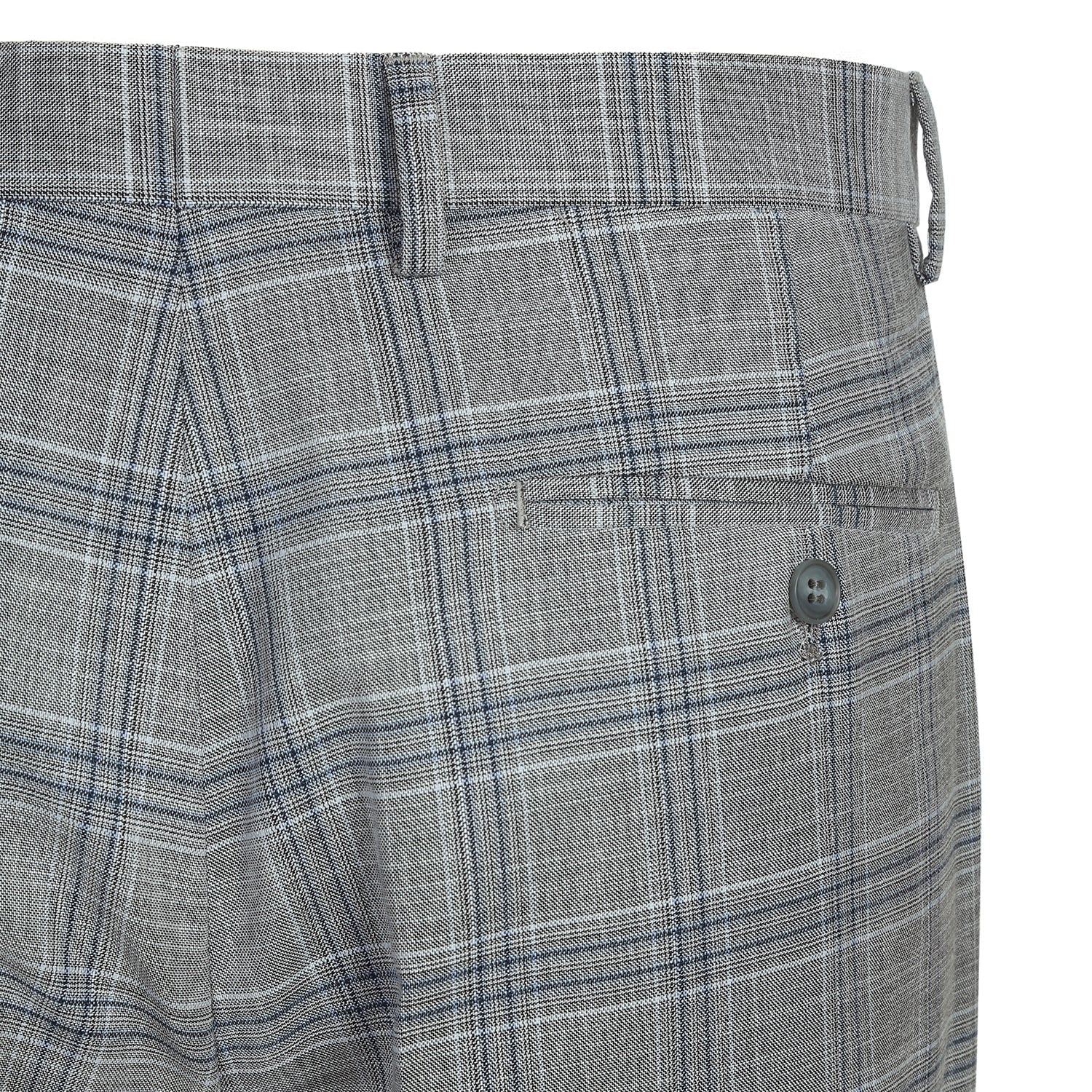 Men's Classic Fit Checked Suit by Renoir