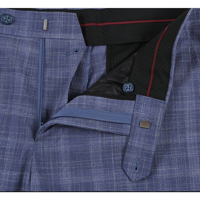 Men's Slim Fit Checked Suit by Renoir