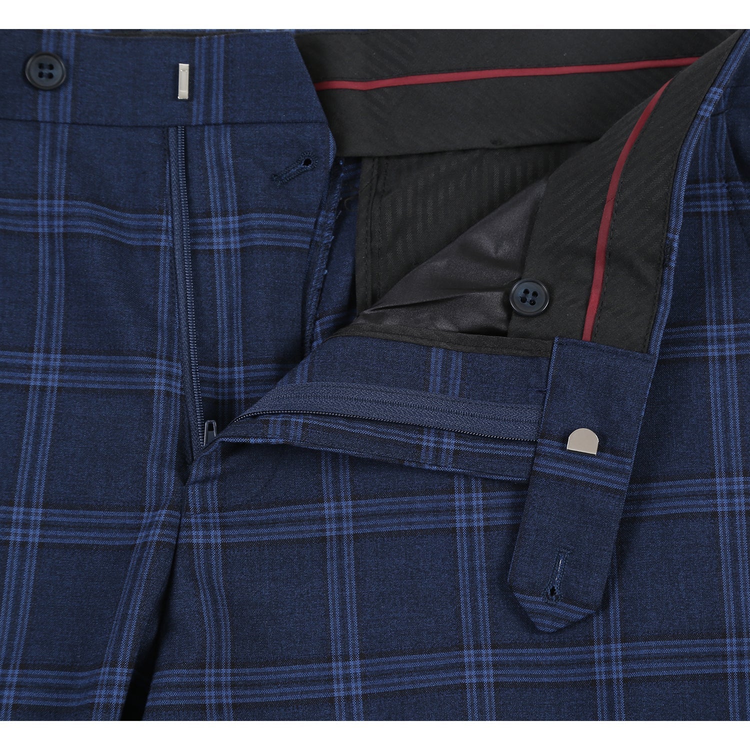 Men's Slim Fit Checked Suit 293-22 by Renoir