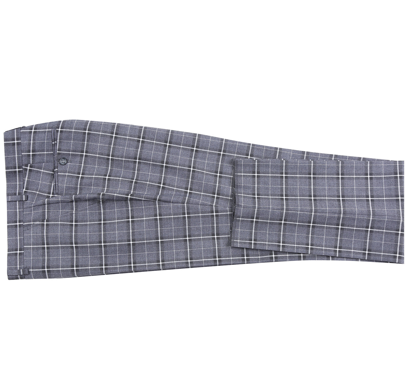Men's Grey & White Check Classic Suit by Renoir