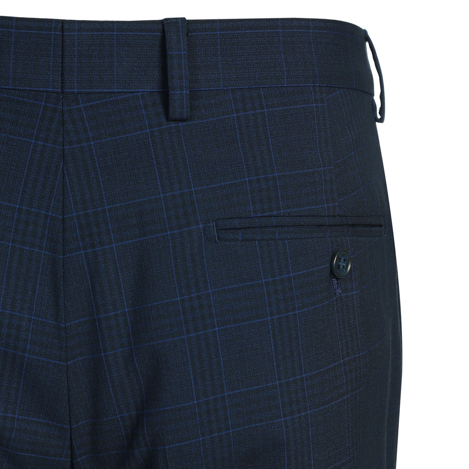 Men's Checked Classic Fit Suit by Renoir
