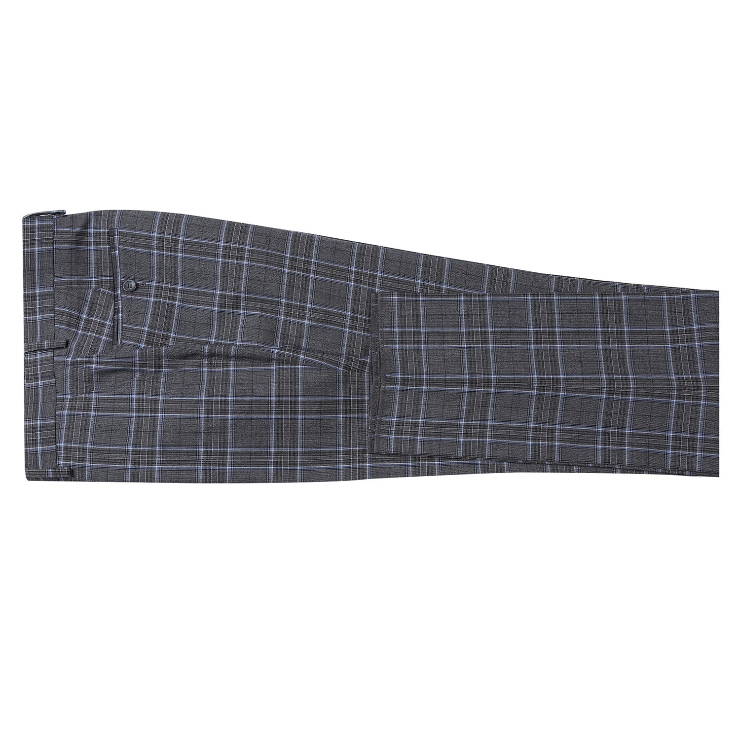 Men's Slim Fit Checked Suit by Renoir